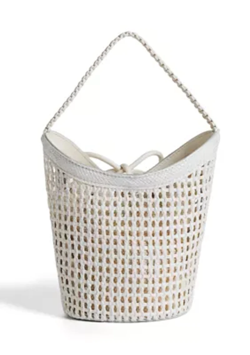 Marcie Raffia Open Weave Crossbody Bag