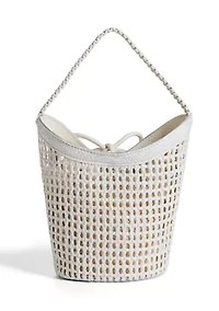 Marcie Raffia Open Weave Crossbody Bag