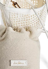Marcie Raffia Open Weave Crossbody Bag