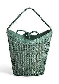 Marcie Raffia Open Weave Crossbody Bag