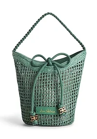Marcie Raffia Open Weave Crossbody Bag