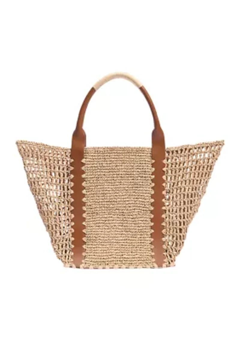 Marley Raffia Collapsible Tote Bag