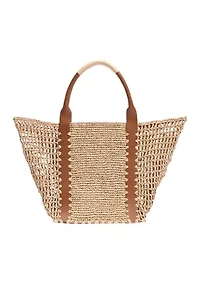 Marley Raffia Collapsible Tote Bag