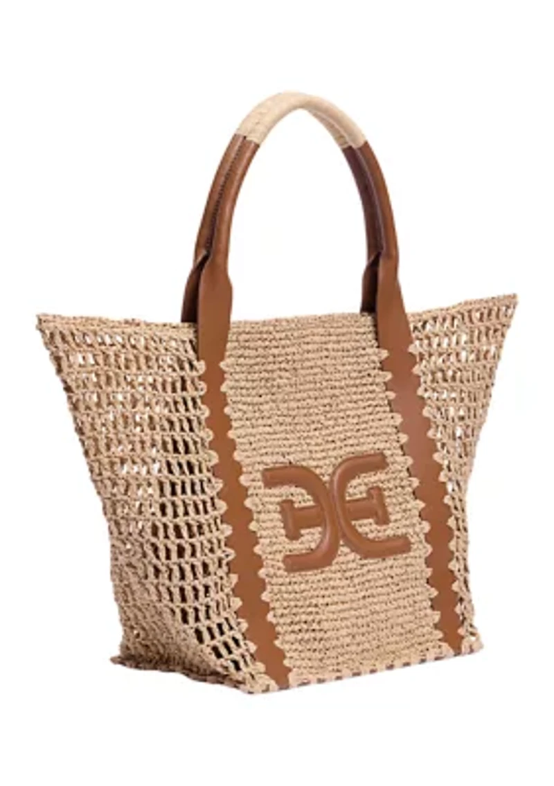 Marley Raffia Collapsible Tote Bag