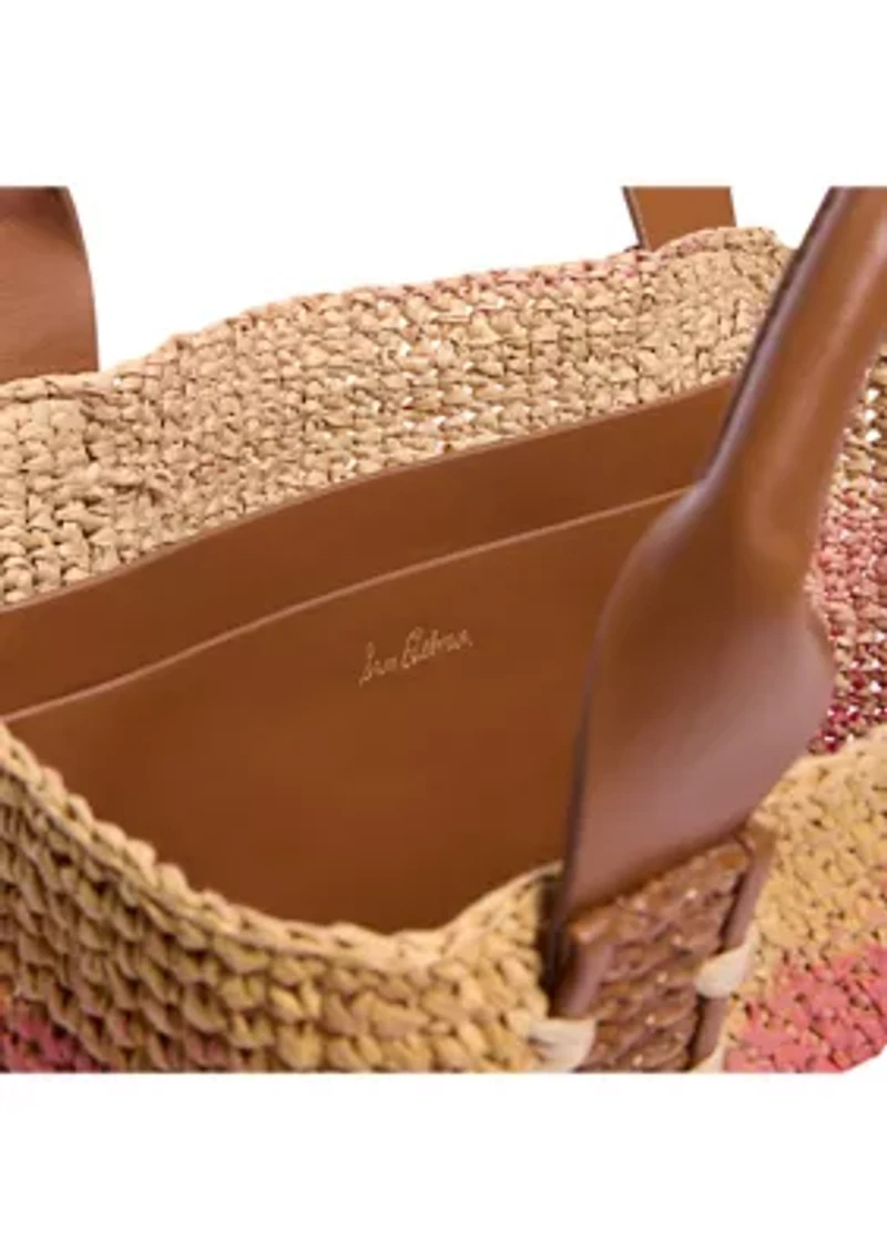 Marley Raffia Collapsible Small Tote Bag