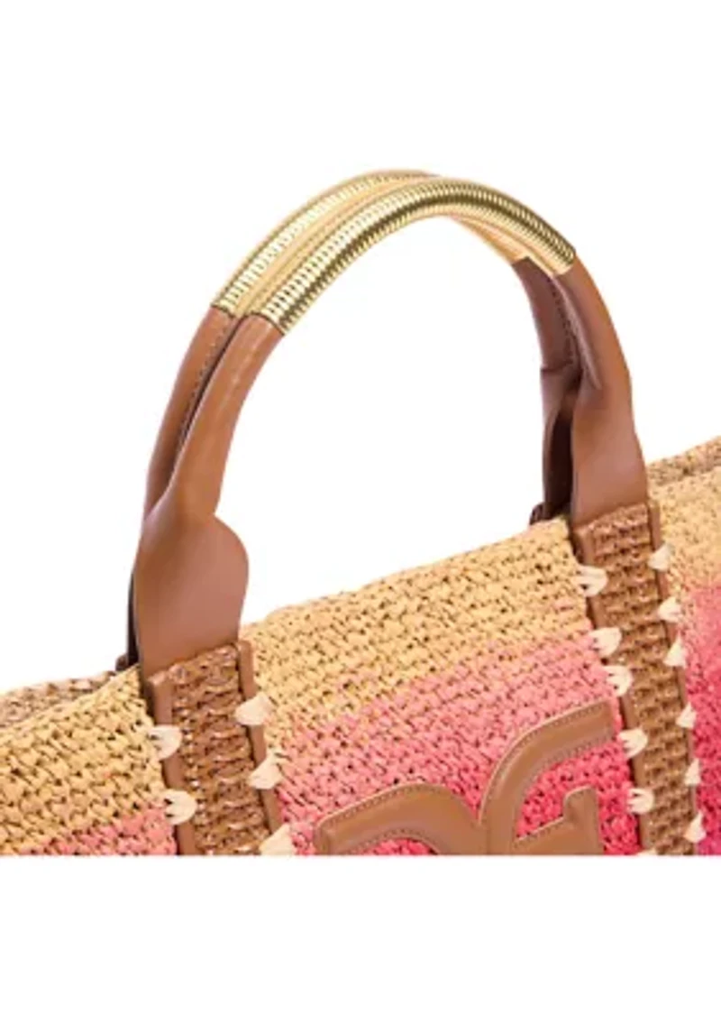 Marley Raffia Collapsible Small Tote Bag