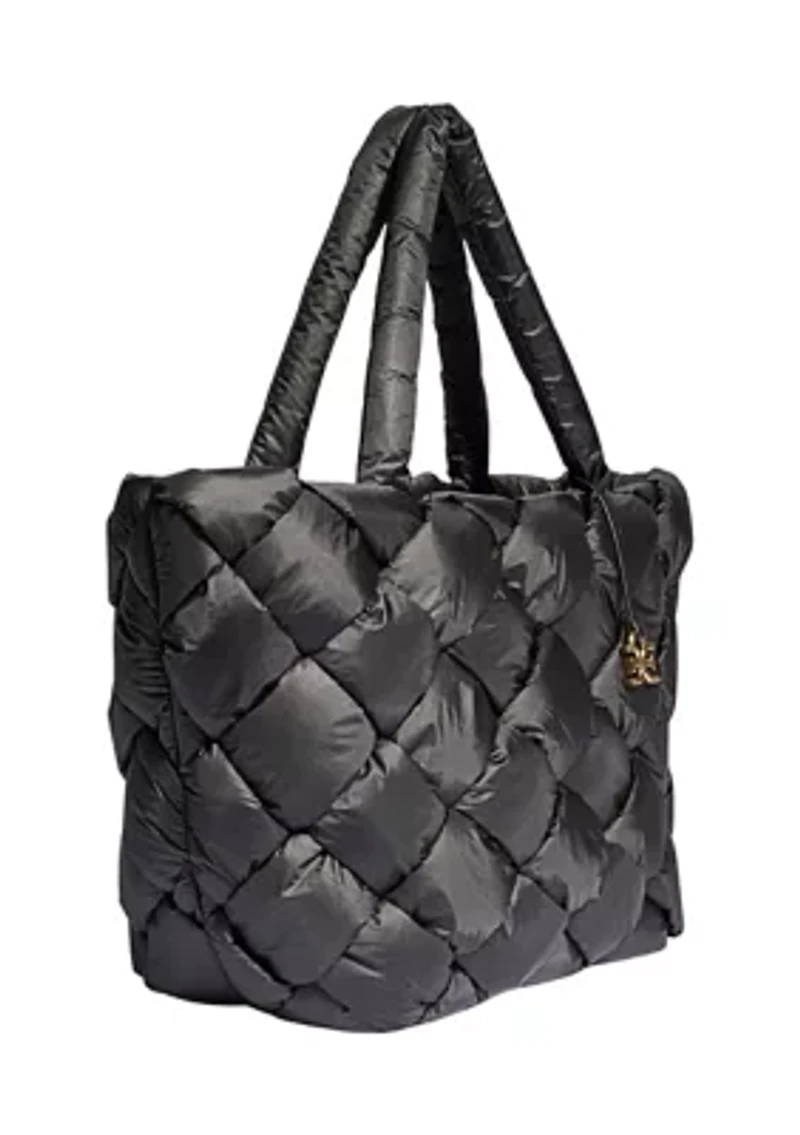 Jianna Woven Nylon Tote Bag