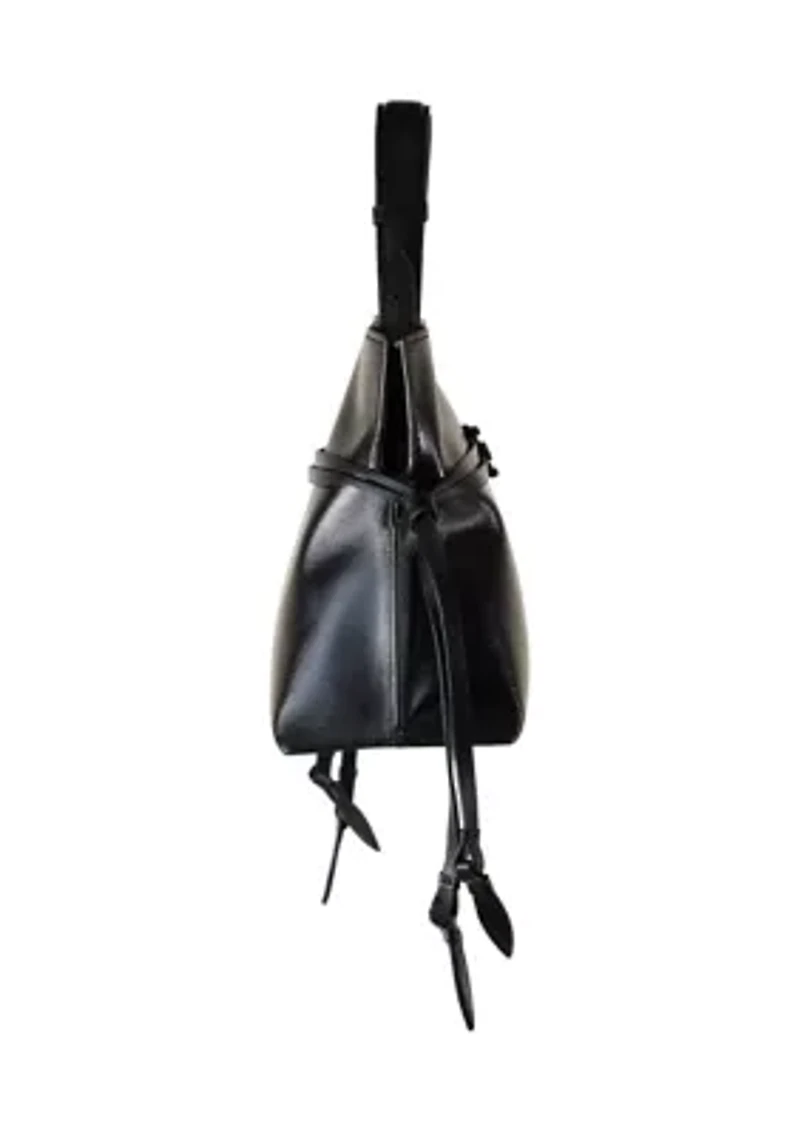 Poppy Small Smooth Leather Crossbody Tote
