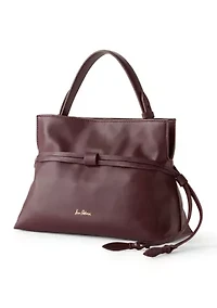 Small Crossbody Poppy Tote with Smooth Leather 