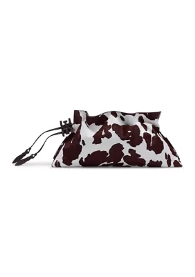  Poppy Oversized Drawstring Cow Haircalf Clutch