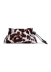 Poppy Oversized Drawstring Cow Haircalf Clutch