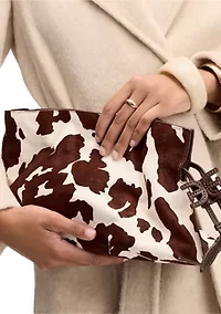  Poppy Oversized Drawstring Cow Haircalf Clutch