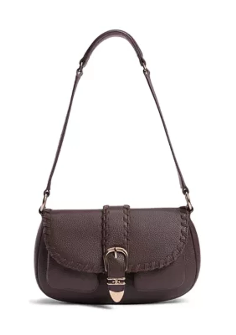 Rue Medium Shoulder Bag in Pebble Leather