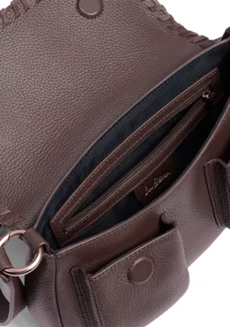 Rue Medium Shoulder Bag in Pebble Leather 