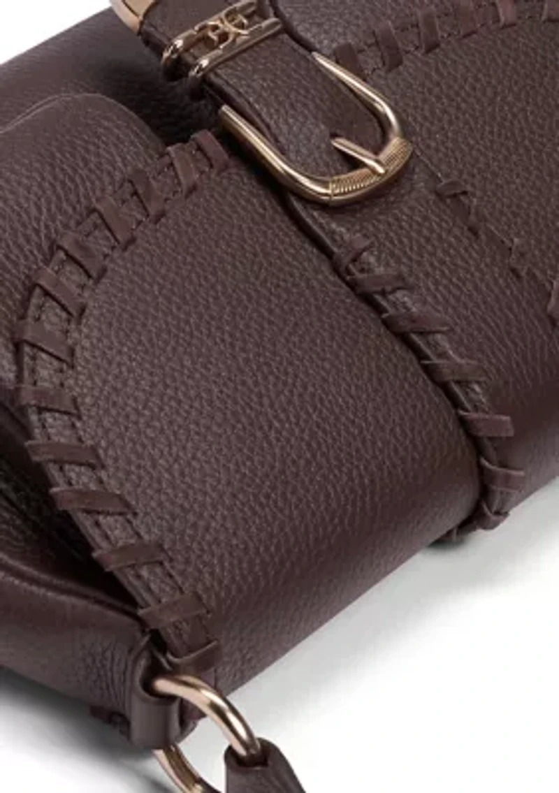 Rue Medium Shoulder Bag in Pebble Leather 