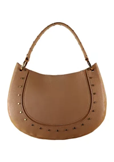 Wyatt Small Convertible Hobo Leather and Suede Bag