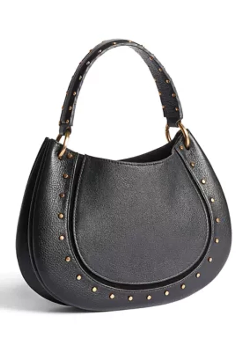 Wyatt Small Convertible Hobo Bag in Leather and Suede