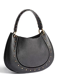 Wyatt Small Convertible Hobo Bag in Leather and Suede