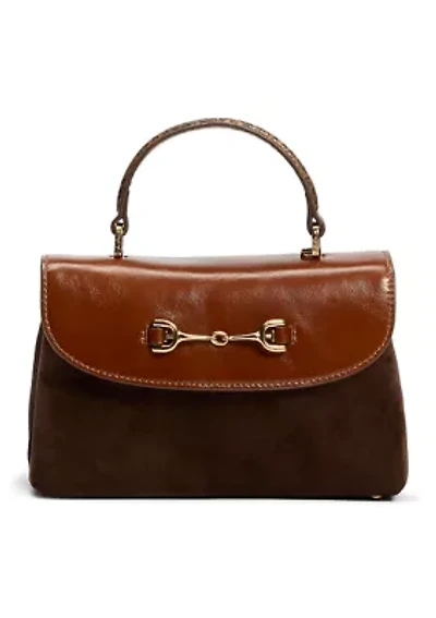 Loraine Mixed Brown Top Handle Crossbody