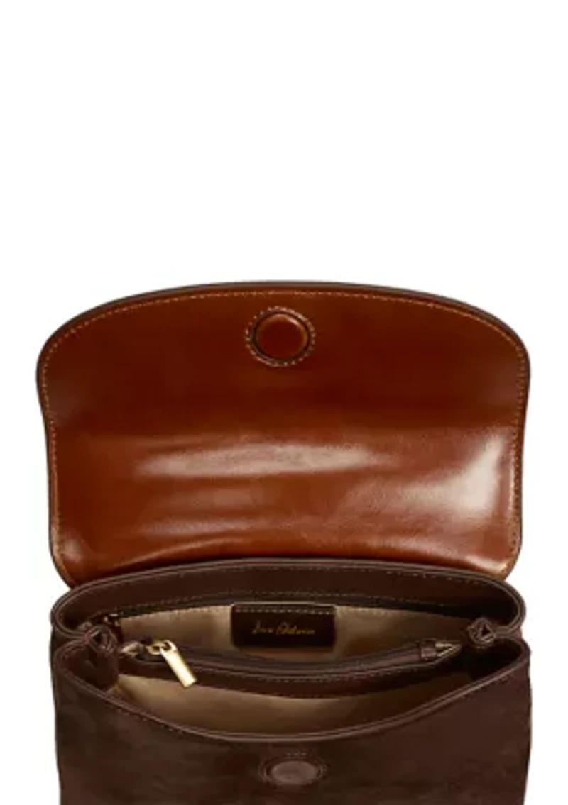 Loraine Mixed Brown Top Handle Crossbody