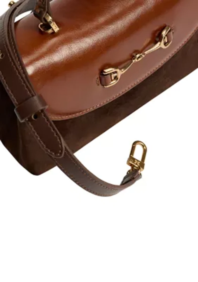 Loraine Mixed Brown Top Handle Crossbody