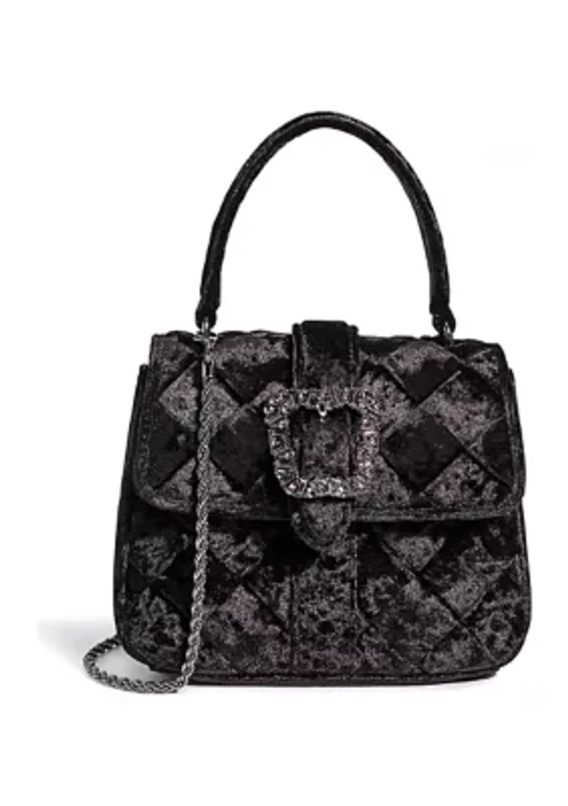 Brit Top Handle Crushed Velvet Crossbody