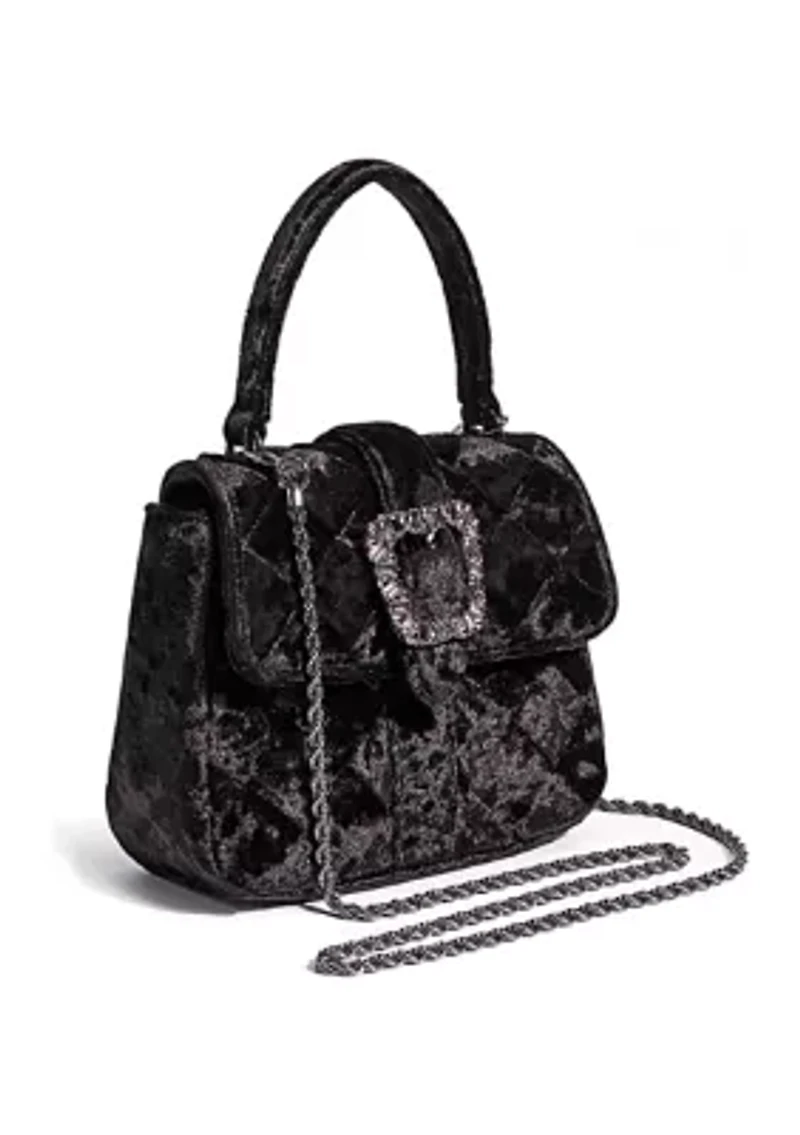 Brit Top Handle Crushed Velvet Crossbody