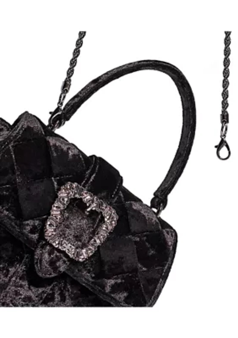 Brit Top Handle Crushed Velvet Crossbody