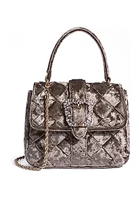Brit Top Handle Crushed Velvet Crossbody