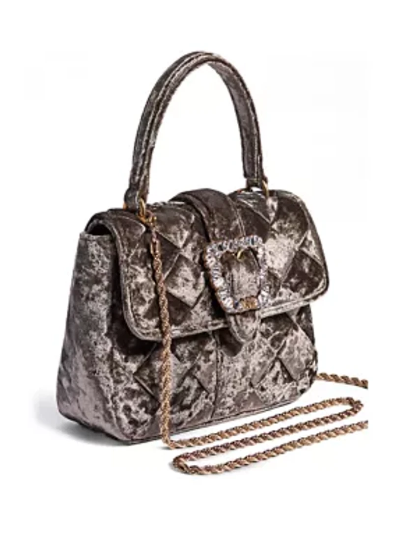 Brit Top Handle Crushed Velvet Crossbody