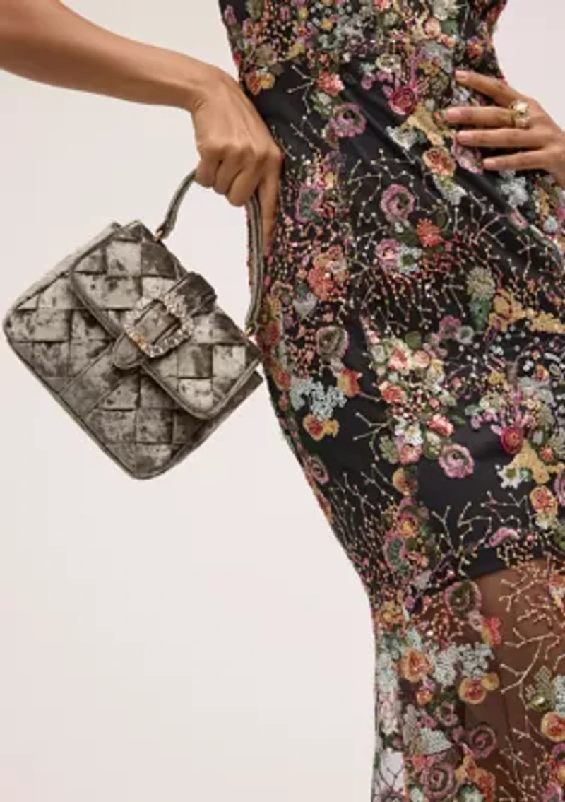 Brit Top Handle Crushed Velvet Crossbody