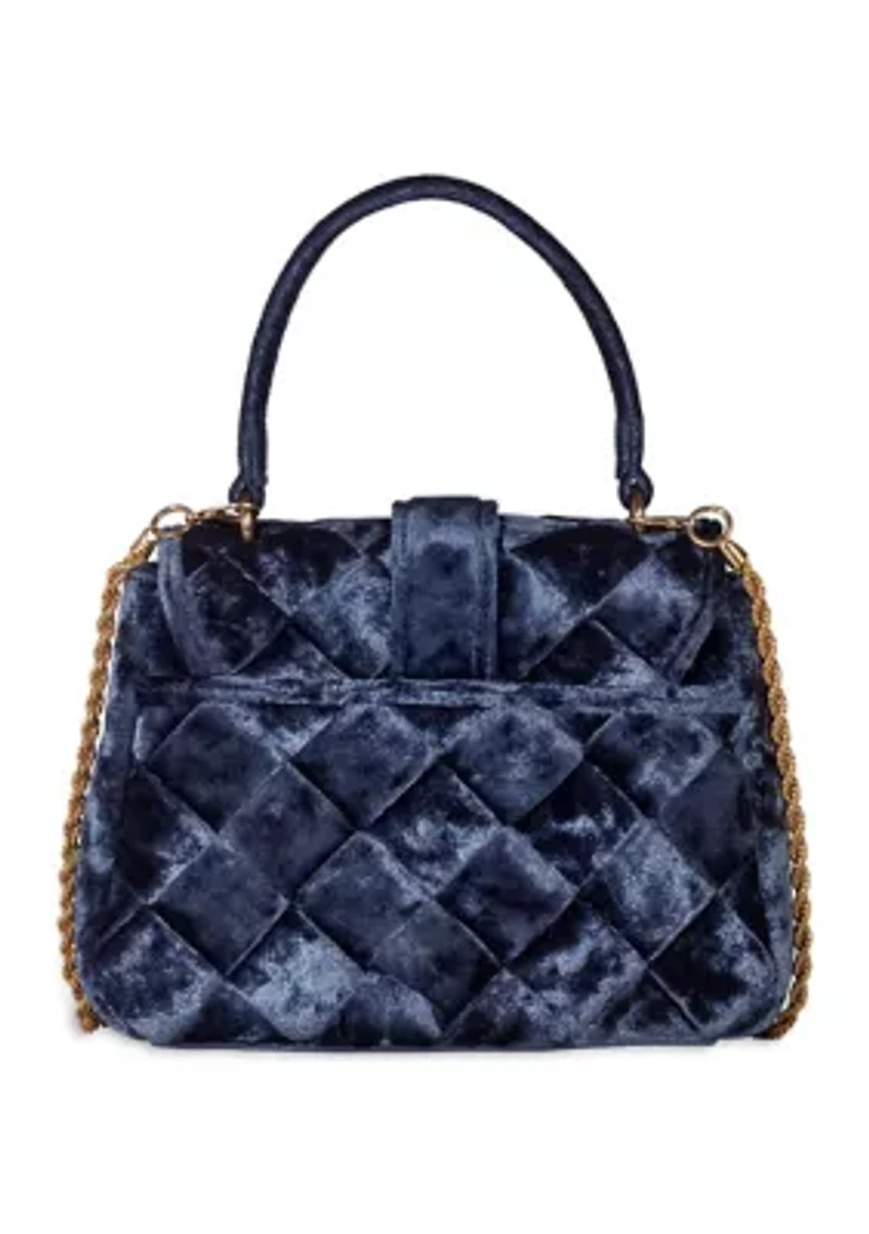 Brit Top Handle Crushed Velvet Crossbody 