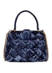 Brit Top Handle Crushed Velvet Crossbody 