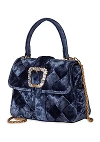 Brit Top Handle Crushed Velvet Crossbody 