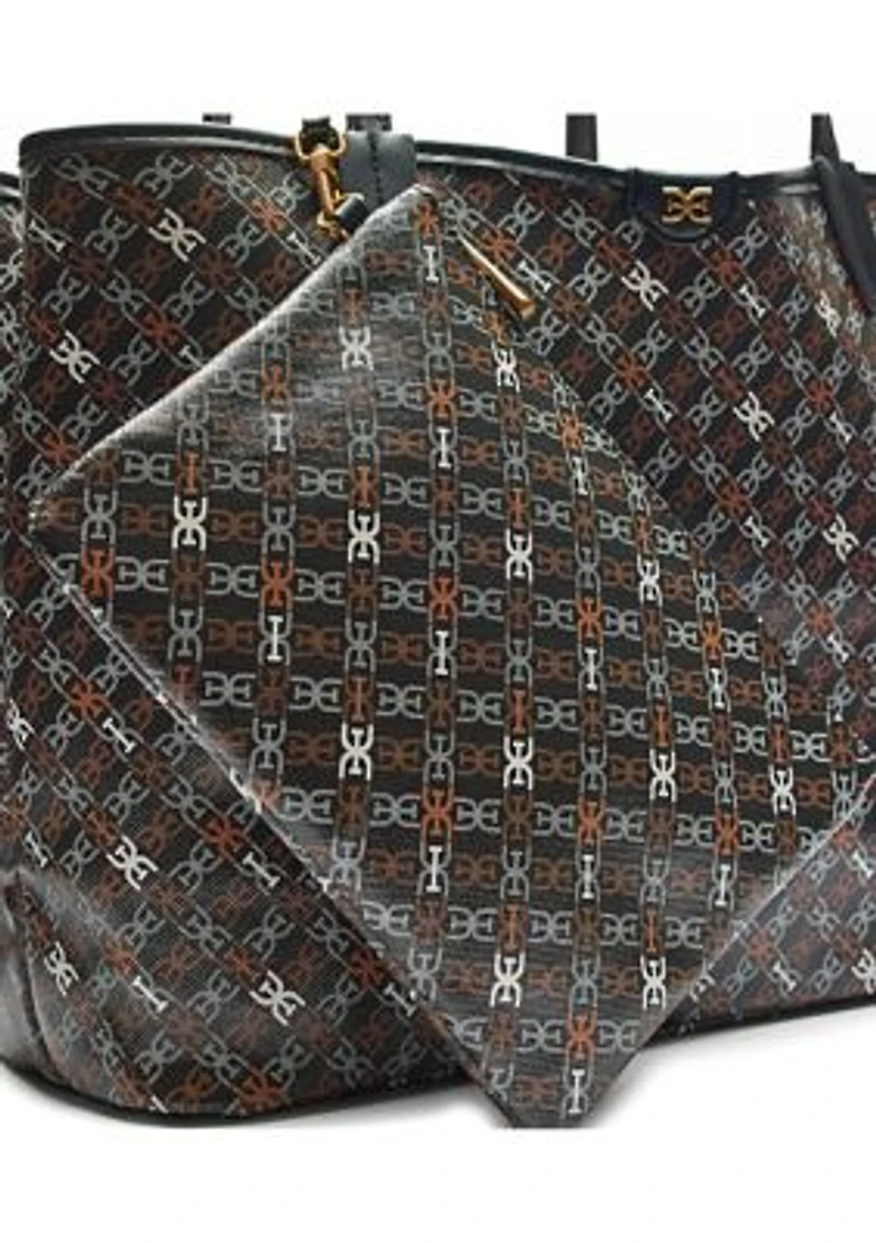 Harper Coated Canvas Monograph Shopper Tote 