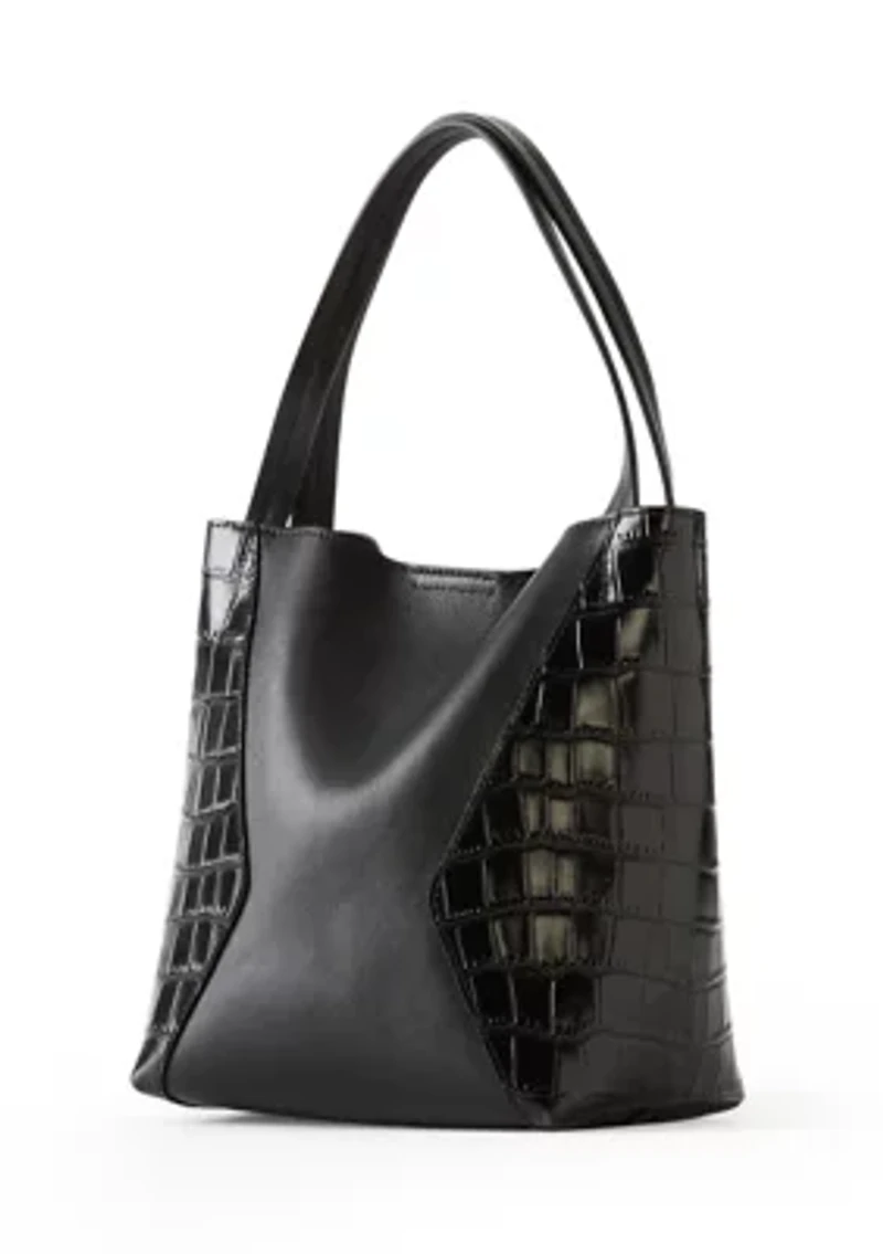 Jovee Black Crocodile Bracelet Bag