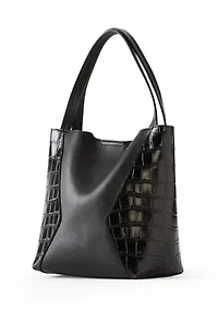 Jovee Black Crocodile Bracelet Bag