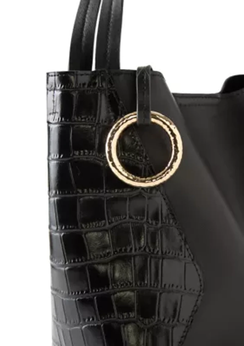 Jovee Black Crocodile Bracelet Bag