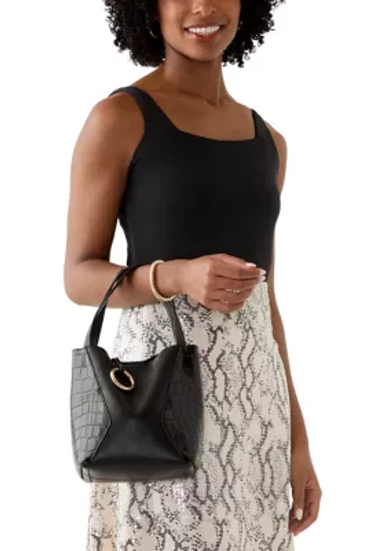 Jovee Black Crocodile Bracelet Bag