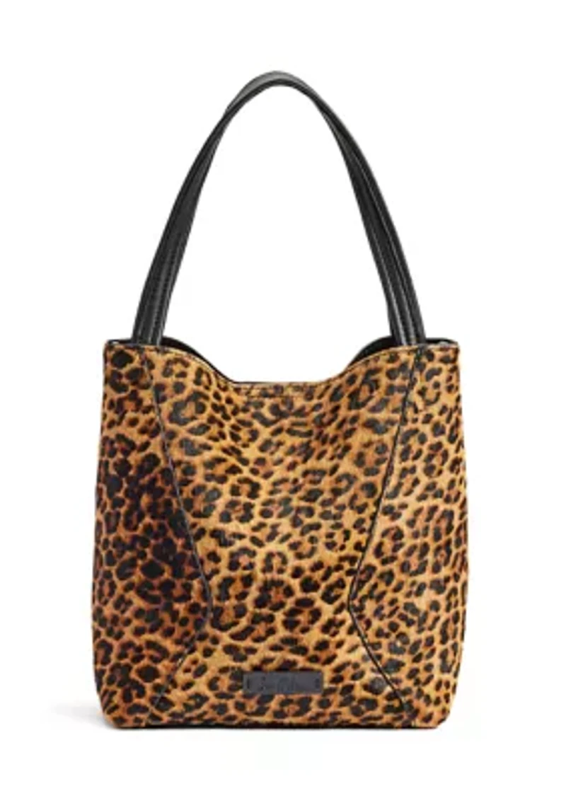 Jovee Leopard Haircalf Bracelet Bag