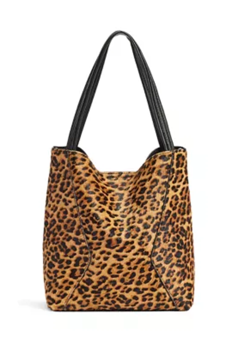 Jovee Leopard Haircalf Bracelet Bag