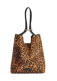 Jovee Leopard Haircalf Bracelet Bag