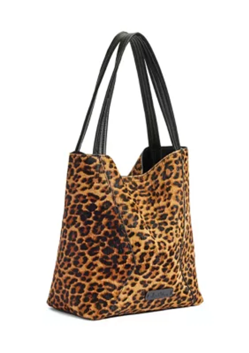 Jovee Leopard Haircalf Bracelet Bag