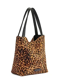 Jovee Leopard Haircalf Bracelet Bag