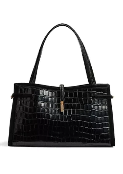 Taylin Croco Box Tote