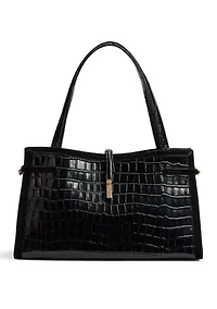 Taylin Croco Box Tote