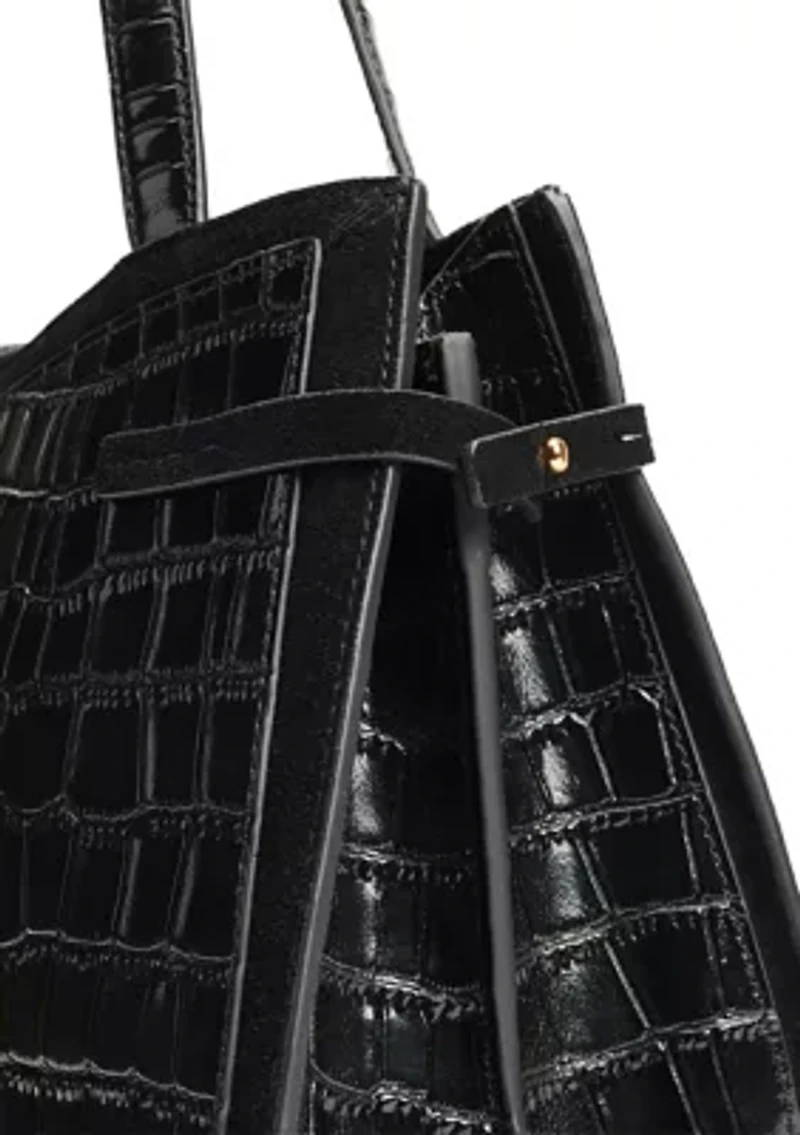 Taylin Croco Box Tote