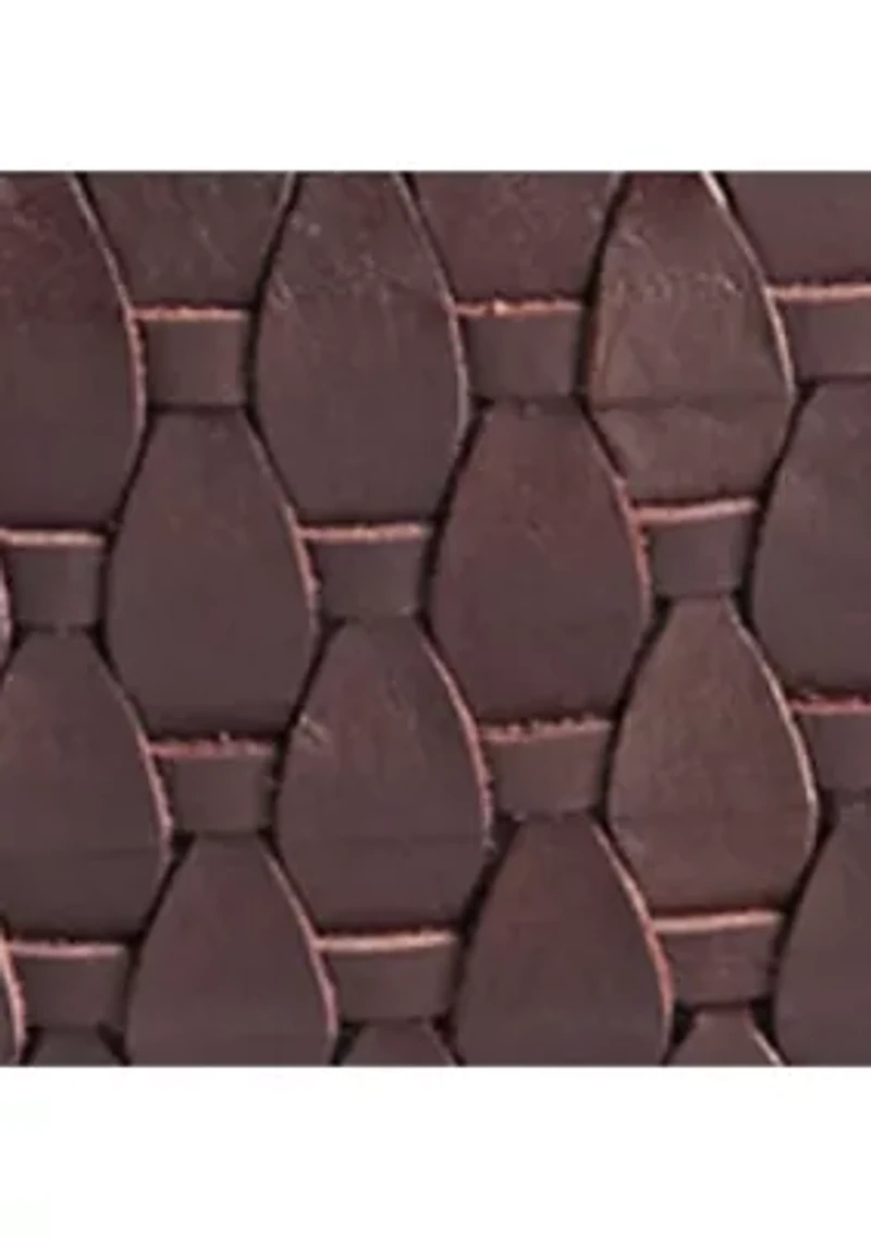 Petty Basket Weave Leather Shoulder Bag
