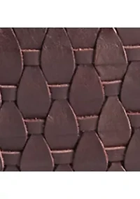 Petty Basket Weave Leather Shoulder Bag