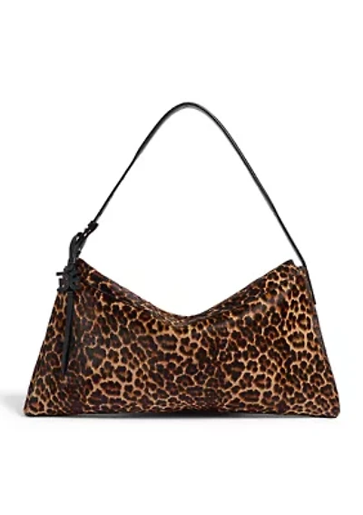 Petty Woven Leopard Shoulder Bag